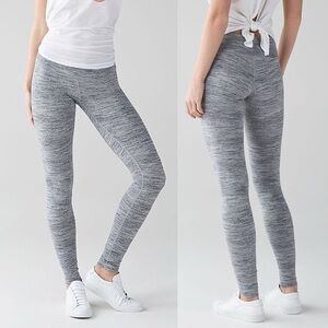 Lululemon Wunder Under Pant Leggings III Space Dye Camo Seal Grey Deep Coal Sz 6